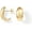Yellow Gold, variant on Leander 14K Gold Plated Sterling Silver Post Huggie Earrings | Gold Dome Huggie Hoop Earrings for Women