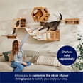 thumbnail image 3 of Frisco Cushioned Wall Mounted Cat Wall Shelf, 3 of 5