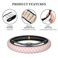 thumbnail image 5 of Lsque Rabbit And Cherry Ultra Soft Car Steering Wheel Cover for Women, Standard 15 inch Size for Truck Van SUV Auto, 5 of 8