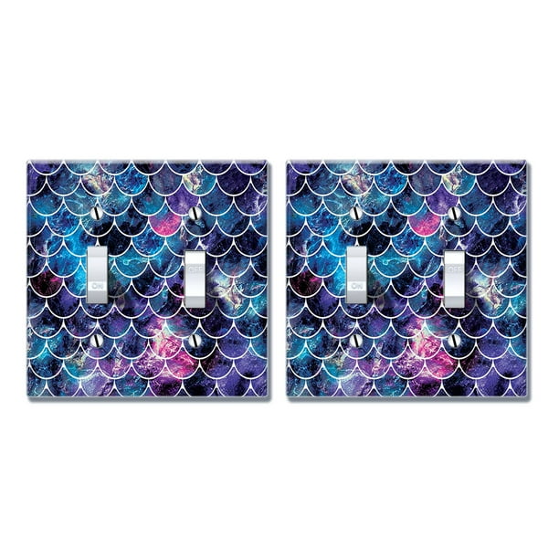 Wirester 2 Gang Toggle Wall Plate Switch Plate Cover 2pcs Mosaic Mermaid Scale Walmart Com Walmart Com