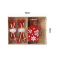thumbnail image 5 of 1 Set Hanging Ornament Nice-looking Practical Wood Decorative Sled Shape Xmas Tree Pendant for Party, 5 of 8