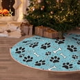 thumbnail image 6 of Kdxio Cute Dog Footprints Print Christmas Tree Skirt Christmas Xmas Tree Skirts Mat for New Year Holiday Christmas Party Decorations-30", 6 of 7