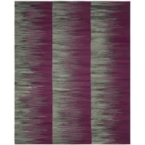 SAFAVIEH Kilim Alaia Geometric Wool Area Rug, Purple/Charcoal, 8' x 10'