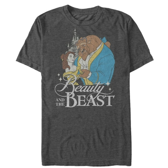 Men's Beauty and the Beast Classic  Graphic Tee Charcoal Heather Medium