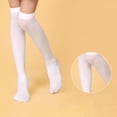thumbnail image 4 of Girls Bright Candy Color and Striped Knee High Socks Uniform Tube Cotton Socks 3-12 Years, 4 of 4