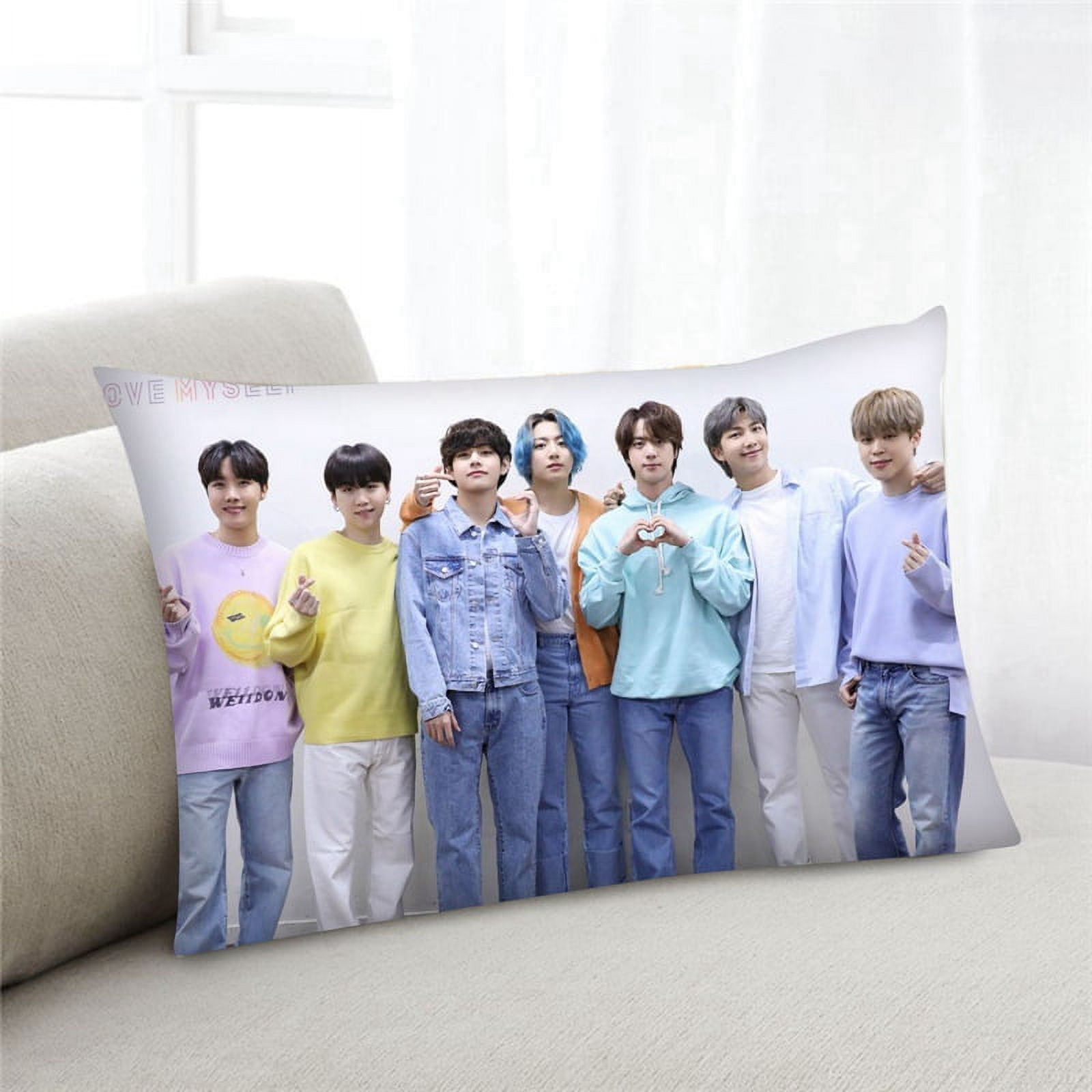 Bangtan Boys BTS KPOP Cushion Cover Throw Pillow Case Custom Gifts Soft  Decorative Cushions Cases Covers Home Decor