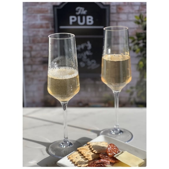 4-Piece 10oz Tritan Unbreakable Champagne Flutes – Shatterproof Mimosa/Wedding Glasses Set