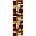 thumbnail image 3 of Premium 3D Hand Carved Thick Modern Contemporary Abstract Rug Design 3995 Burgundy Beige 6'6''x6'6'' Round, 3 of 12
