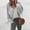 Grey, variant on Women's Pullover Sweater Women'S Solid Color Autumn And Winter V Neck Oversized Knitted Casual Fashion Pullover, Women's Pullover Sweater M