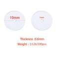 thumbnail image 4 of 200Pc Clear Disc Pads to Stabilize Earrings Ear Comfort Round Disc Earrings Back, 4 of 6