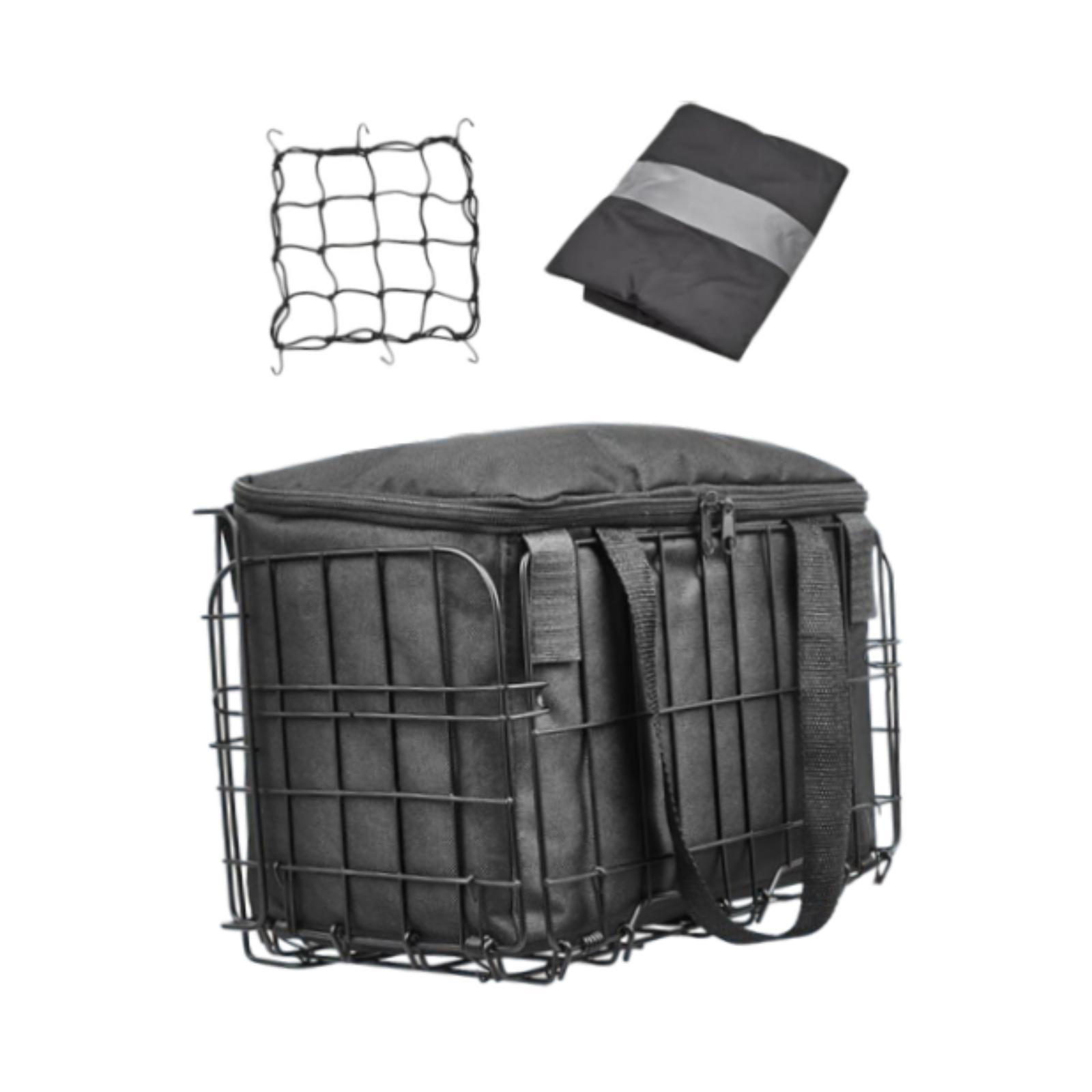 harayaa Bike Basket Front Rear with Reflective Waterproof Cover Bike Luggage Rack Basket