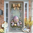 thumbnail image 4 of Clearance Under $5!Yyuenw Happy Easter Door Decorations Cute Bunny Door Covers Easter Spring Eggs Backdrop Door Cover Party Outdoor Indoor Home Decor Photo Booth Background, 71×35.43 in, 4 of 5