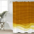 thumbnail image 4 of Shower Curtain, Orange Gradients Waves Waterproof Shower Curtain Set with Hooks for Bathroom Showers,Stalls and Bathtubs,60x72In Abstract Brown Lines, 4 of 7