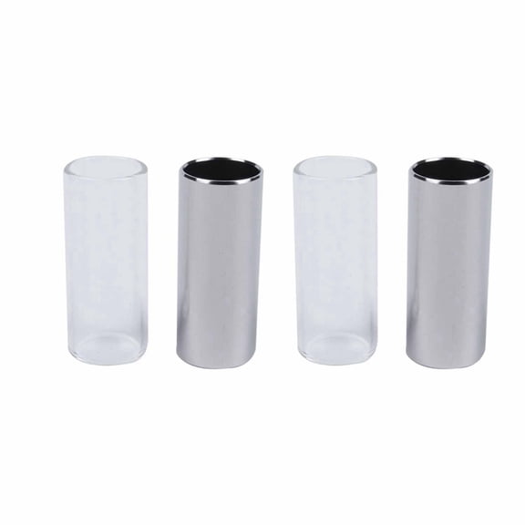 4 Pieces Glass Slide and Metal Slide for Guitar, , Medium (6 cm)