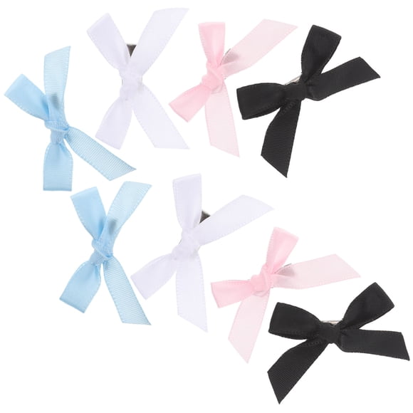 COMPUKAS 40Pcs Cute Ribbon Bow Hair Clips Assorted Colors with Strong Alligator Clips for Elegant Hairstyles