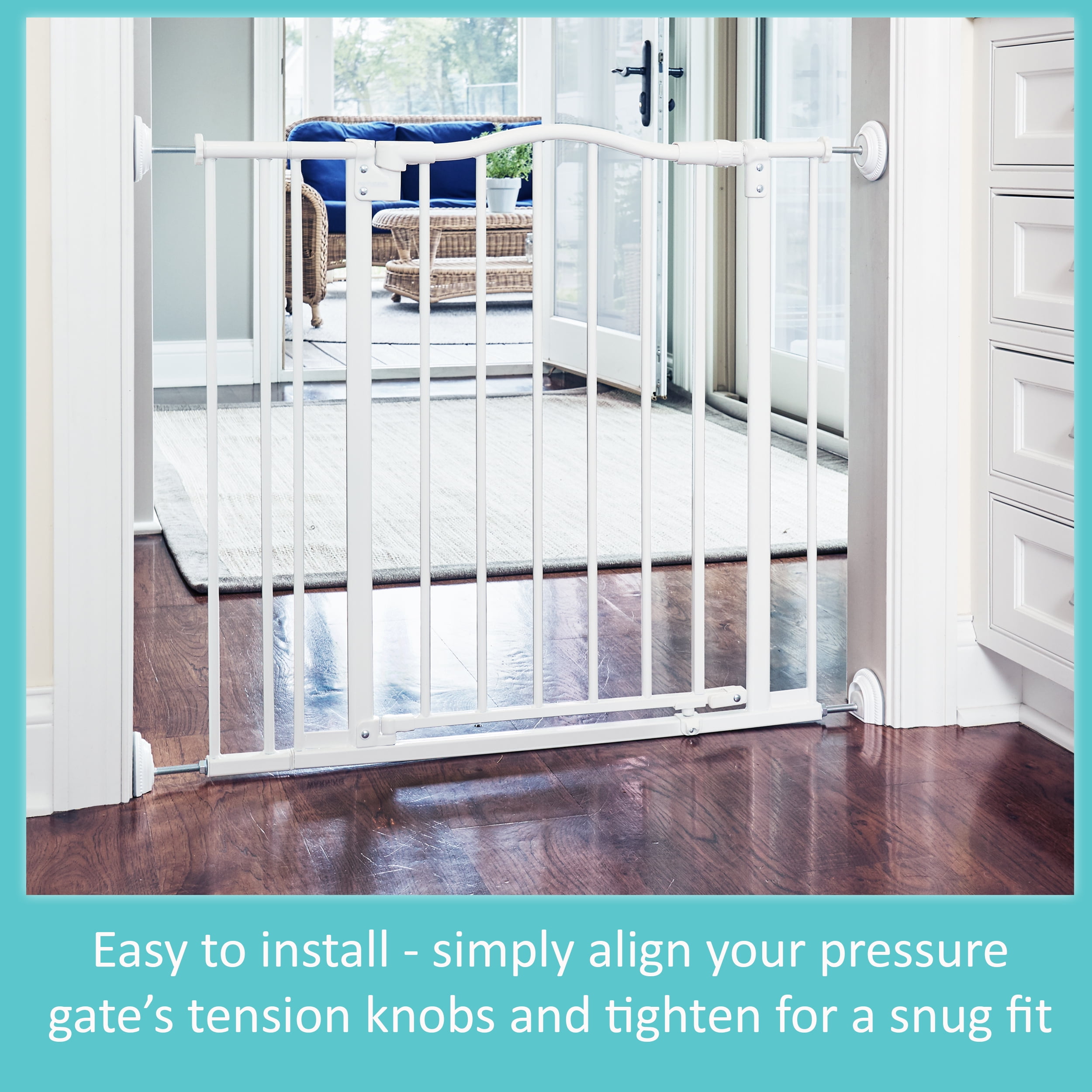 Toddleroo by North States Baby Safety Gate Wall Guards, 4 Count, White