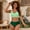 Green, variant on Naittoop 2 Piece Tankini Bathing Suits for Women Belly Control Twist Front Ruched Swimsuits with Side Tie High Waisted Bottom