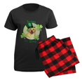 thumbnail image 5 of CafePress - St. Patrick Yellow Lab Women's Dark Pajamas - Women's Short Sleeve Print T-Shirt and Pants Dark Cotton Pajama Set, 5 of 7