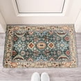 thumbnail image 2 of Boho Blue Carpet Door Mat Welcome Door Mat for Front Door, Home Entrance, Yard, Floor, Patio, Non Slip Spring Summer Welcome Mat Indoor Outdoor Doormat 30"*17", 2 of 6