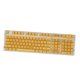 thumbnail image 1 of SA 108 de teclas Tapas de teclas Tapas de teclas gruesas para mecánico Letras amarillas negras CUTICAT teclado keycap, 1 of 8