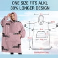 thumbnail image 4 of Oversized Wearable Blanket Hoodie,Cute Cartoon Dachshund Sherpa Blanket Hoodie with Super Pockets,Super Warm Fuzzy Pullover for Women & Men, 4 of 6