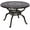 Dark Bronze, variant on MEETWARM 38.5" Round Patio Dinning Table, Outdoor Cast Aluminum Dinning Table with 2" Umbrella Hole, White