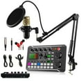 thumbnail image 1 of yeacher F998 Pro Mixeur Audio avec Micro BM800 & Bras Réglable - Multi-Plateforme Diffusion en Direct, 7 Modes Podcast, 4 Effets Vocals, 16 Effets Sonores, 9 Boutons de Commande, Réduction de Bruit en un Clic, Kit Complet, 1 of 6