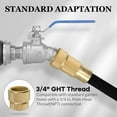 thumbnail image 5 of 304 Stainless Steel Rain Barrel Spigot Kit - Freeze & Leak-Resistant Faucet with High Flow 1/2" NPT to 3/4" GHT for DIY Water Tanks, Composters, and Garden Hoses, 5 of 7