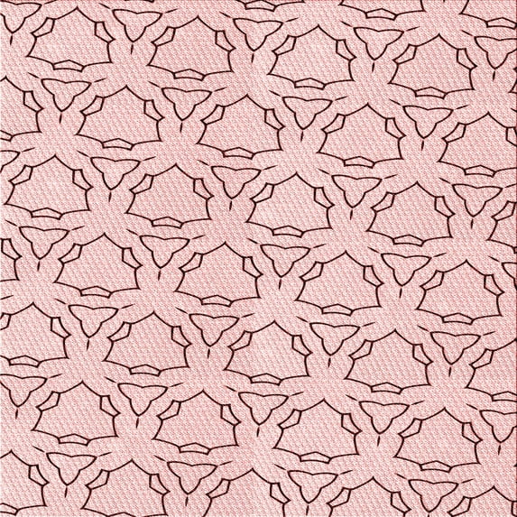 Ahgly Company Machine Washable Indoor Square Transitional Pink Bubble Gum Pink Area Rugs, 6' Square