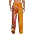 thumbnail image 3 of Haiem Orange Flower Psychedelic Men's Pajama Pants Ultra Lightweight Pjs Bottoms Sleepwear Bottom Pants with Pocket Drawstring-Large, 3 of 9