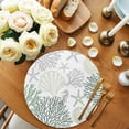 thumbnail image 2 of Round Placemats Sage Green Shell 15 inch Set of 4 Table Mats for Dining Table Starfish Coral Marine Life Heat Resistant Non-Slip Kitchen & Home Decorative Place Mat Set, 2 of 8