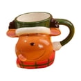 thumbnail image 2 of Taza de cerámica bonita, tazas de café navideñas, tazas de chocolate caliente, tazas esmaltadas para decoración de cafetería, regalos de Navidad, Ciervo, 2 of 8