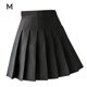 thumbnail image 1 of Falda plisada Mini uniforme de colegiala de tenis de cintura alta con pantalones cortos, Negro, M Vogacara AP001094-07, 1 of 7