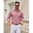 thumbnail image 3 of COOFANDY Men's Long Sleeve Untucked Shirts Casual Button Down Shirt Denim Dress Shirt, 3 of 6