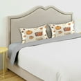 thumbnail image 3 of Yayeee Pillowcase King Size Set of 2 Satin Wrinkle Resistant Pillow Case, Fall Beige Pumpkin, 3 of 7