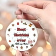 thumbnail image 3 of Best Electrician Ever Ceramic Ornament, Custom Christmas Ornament, Christmas 2025 Tree Decoration, Gift for Family, Friends & Coworkers, 3 of 5