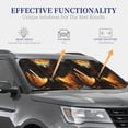 thumbnail image 4 of Wukai Cool Black Eagle Car Front Windshield Sun Shade,Sun Visor Shield Block Automotive Interior Protector Blocks UV Rays-Medium, 4 of 6