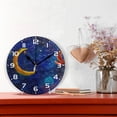 thumbnail image 2 of Dreamtimes Galaxy Space Wall Clock, 10 Inch Silent Non Ticking Round Clock Oil Painting Clock Easy to Read Clock for Living Room Bedroom Bathroom Home Decor, 2 of 7