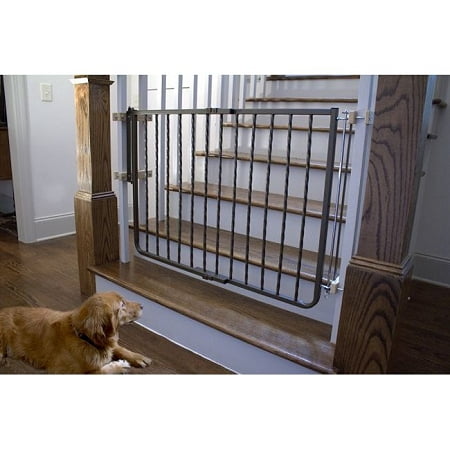 UPC 635035815000 product image for Wrought Iron Decor Dog Gate - Bronze | upcitemdb.com
