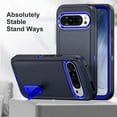 thumbnail image 5 of Feishell Case for Google Pixel 9 / 9 Pro,Heavy Duty 3 Layer Military Protection with Hidden Kickstand Shock Resistant Armor Hybrid Bumper Rugged Rubber Phone Cover,Darkblue+Royalblue, 5 of 9