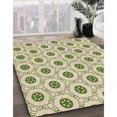 thumbnail image 3 of Ahgly Tapis Rond Lavable en Machine Intérieur Transitionnel Vanille Or, 4 Pieds Rond, 3 of 7
