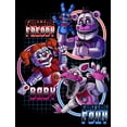 thumbnail image 2 of Five Nights Sister Location Funtime Freddy Foxy and Baby Boy's Black T-shirt-XS, 2 of 4