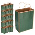 thumbnail image 4 of Bolsa de papel Kraft de 20 piezas, bolsa ecológica reutilizable para regalos de ropa, 21 x 11 x 27,5 cm (verde oscuro), 4 of 14