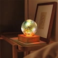 thumbnail image 3 of Lámpara de mesa con luz nocturna de cristal 3D LED, regalo de Navidad para niños, 90 mm estrellado, 3 of 9