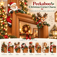 thumbnail image 3 of Christmas Peekaboo Door Frame Corner Decor Christmas Door Topper, 8 Styles Holiday Character Decoration for Doorway Window Wall Cabinet Christmas Home Decor, 3 of 8