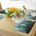 thumbnail image 4 of Ambesonne Mermaid Place Mats Set of 4, Underwater Life, Standard Size, Green Aqua Purple, 4 of 6