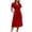 06-RD12456, variant on XIAONU Womens Solid Wrap Midi Dress Short Flutter Sleeve Waist Tie Casual Dress With Pockets