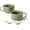 Green 2pcs, variant on 38 Ounce Oversized Ceramic Soup Bowl with Handle & Spoon - Green, 6 Inch, Microwave Safe
