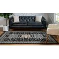 thumbnail image 2 of Unique Loom Taftan Border Geometric Tribal Rug 5' x 8' Rectangle Black/Gray, 2 of 2