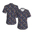 thumbnail image 3 of Yiaed Boho Style Sunflowers Design Print Women's T Shirt V-Neck Short Sleeve Shirt Casual Breathable Tee Summer Tops-X-Large, 3 of 5